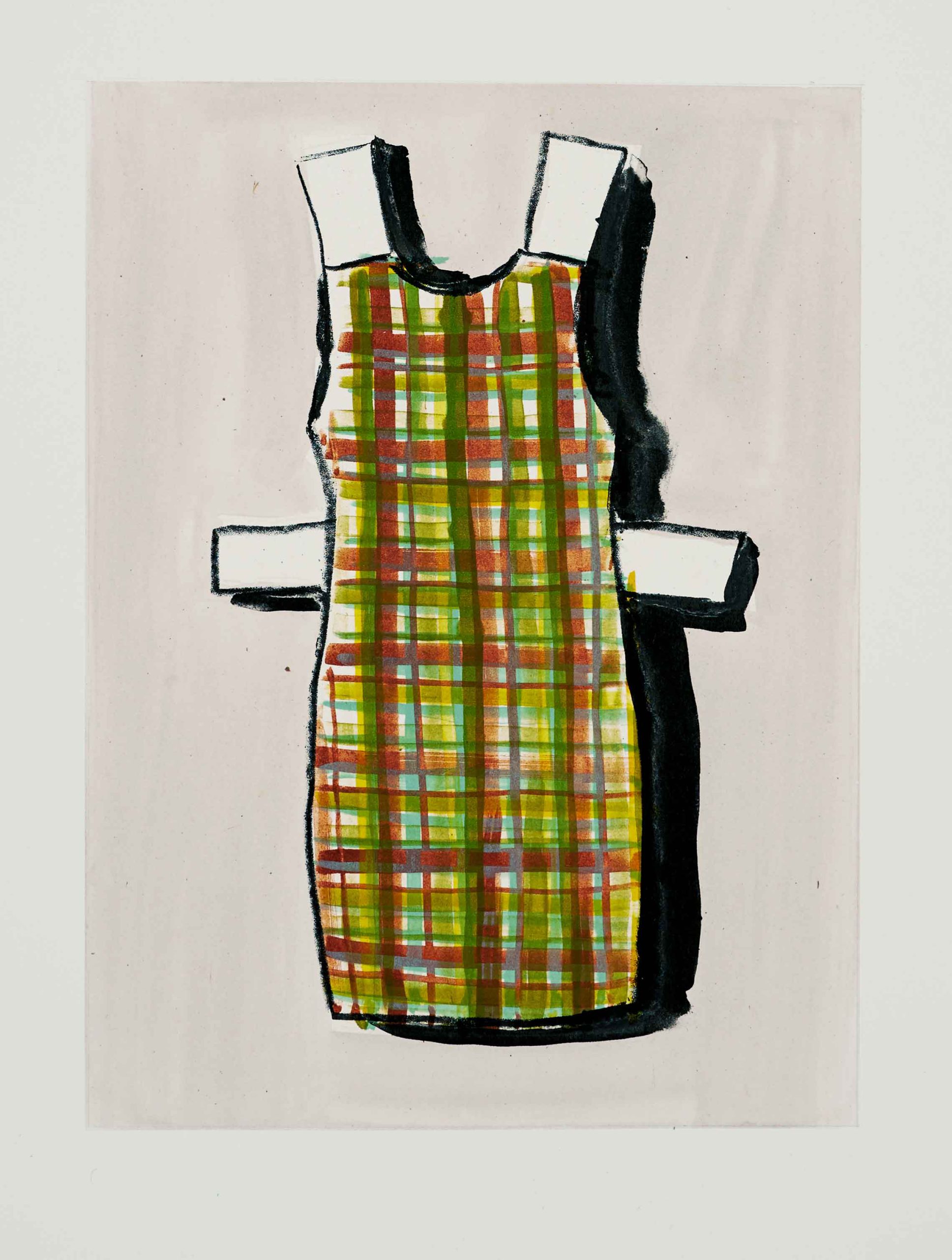 Outfit, 68 x 53 cm, Six-colour hand lithograph with chine colle Edition of 25, Signed by the artist and numbered on the back, published by Nutmeg Editions, 2016, POA Outfit, 68 x 53 cm, Six-colour hand lithograph with chine colle Edition of 25, Signed by the artist and numbered on the back, published by Nutmeg Editions, 2016, POA